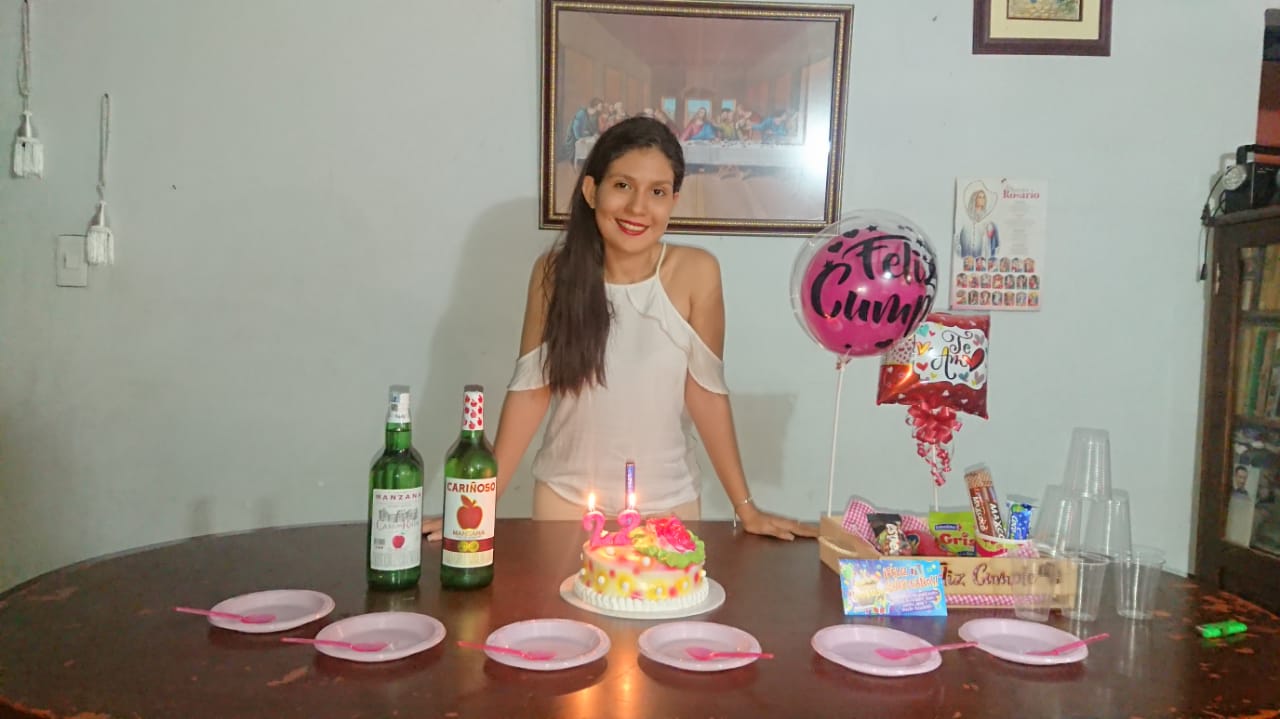 La cumpleañera Shirley Cecilia Salcedo Rodríguez